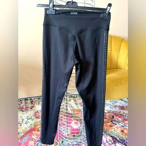 Pink active sparkle ✨️ detailed leggings size small Victoria secret Vs